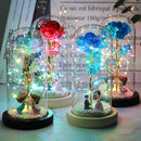 Rosa Love Led - Rosa Encantada na Cúpula de Vidro