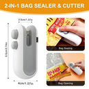 Kit Mini Máquina Seladora Recarregável Para Embalagens Plásticas - Selagem Rápida/ Alta Qualidade